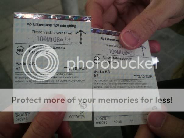 our train ticket, which needs to be validated