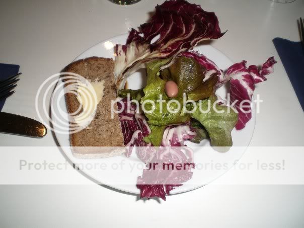 the salad and bread... bread tasted horrible, it was like sour bread